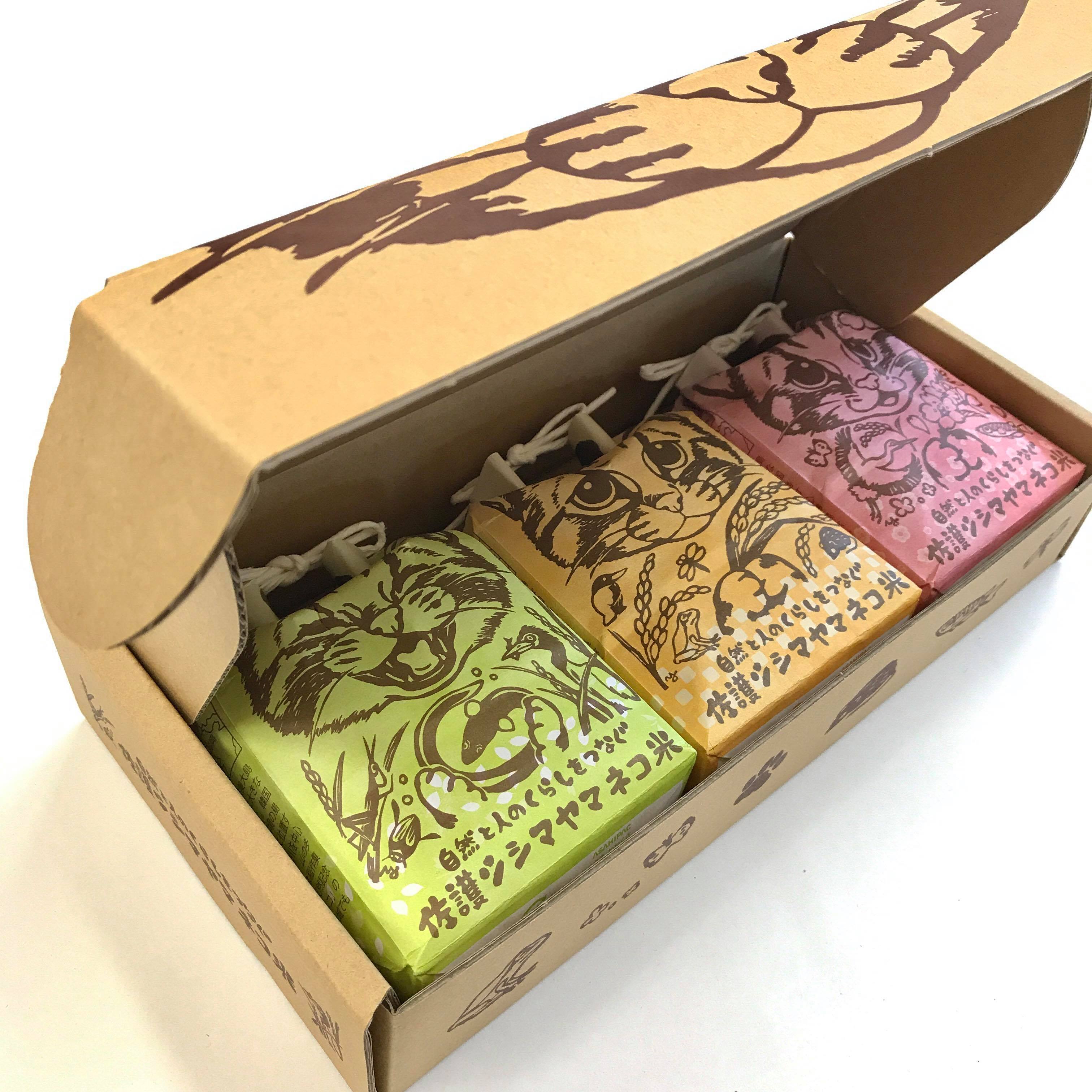 2箱】佐護ツシマヤマネコ米みつめるにゃんBOX | サステナブルショップ