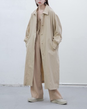 1990s fold sleeves wide linen coat