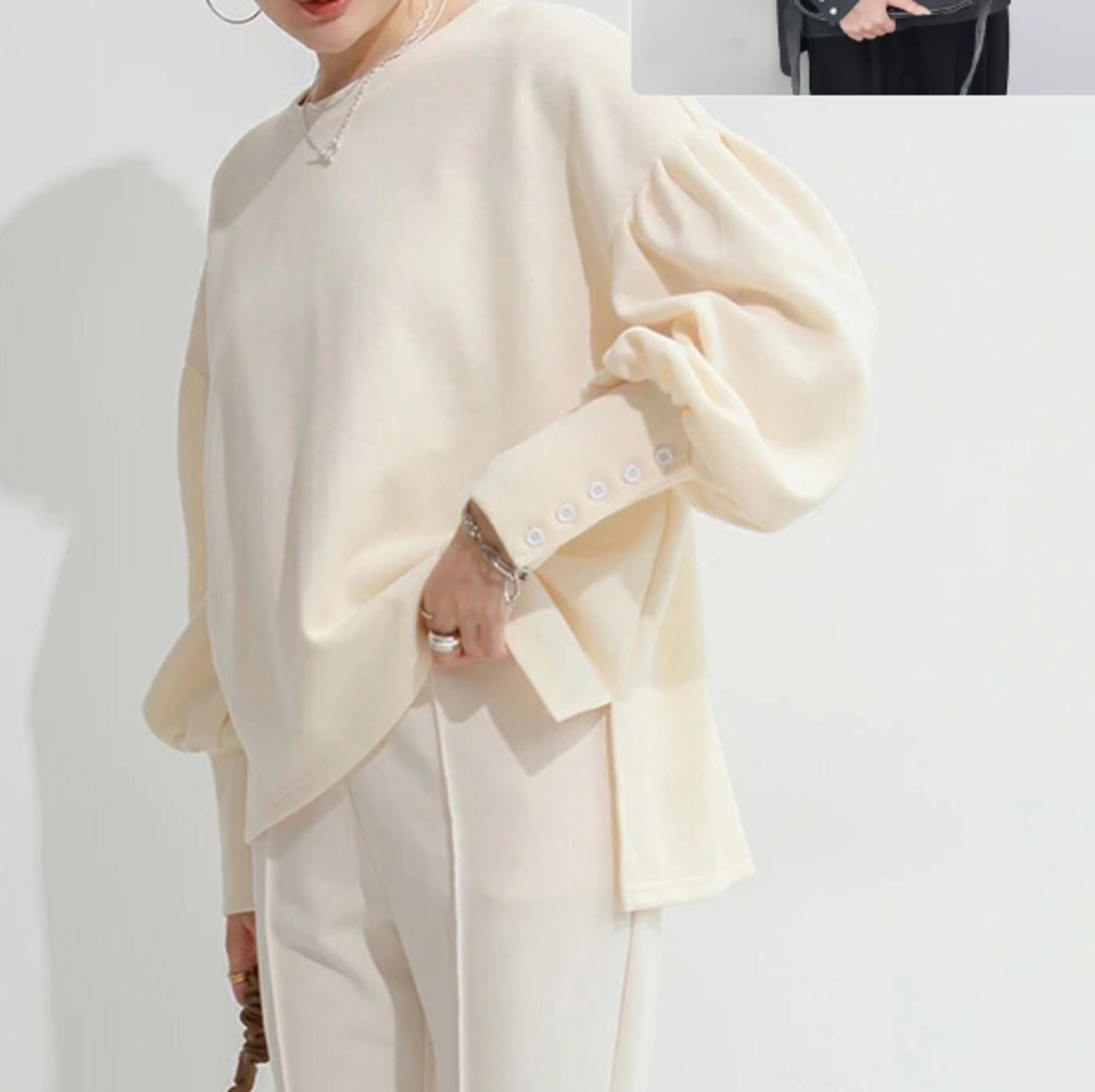 ラスティック・ブルーム　バルーンスリーブプルオーバー　M25116