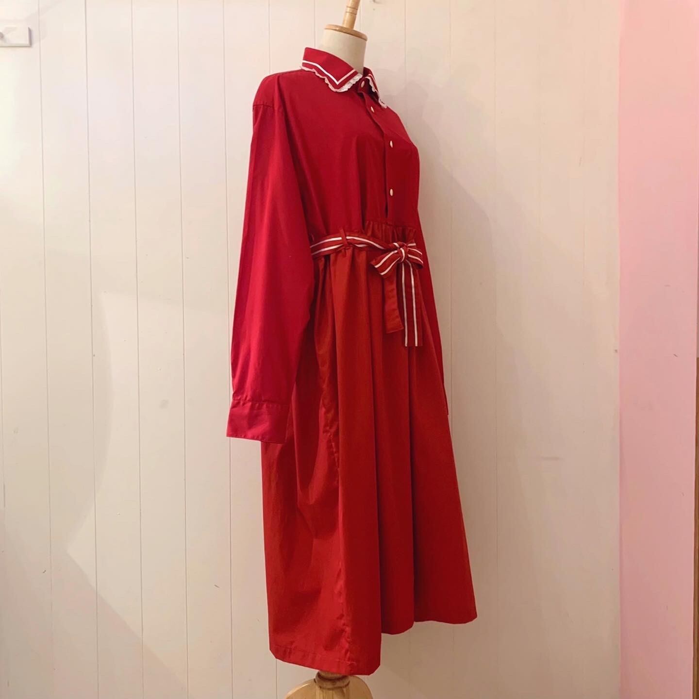 remake : strawberry line shirt one-piece