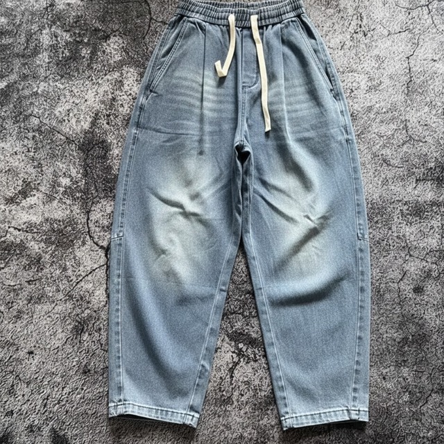 3D three-dimensional cut denim trousers(GV134)