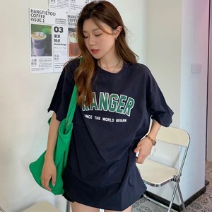 【3color】グリーンロゴオーバーサイズＴシャツ