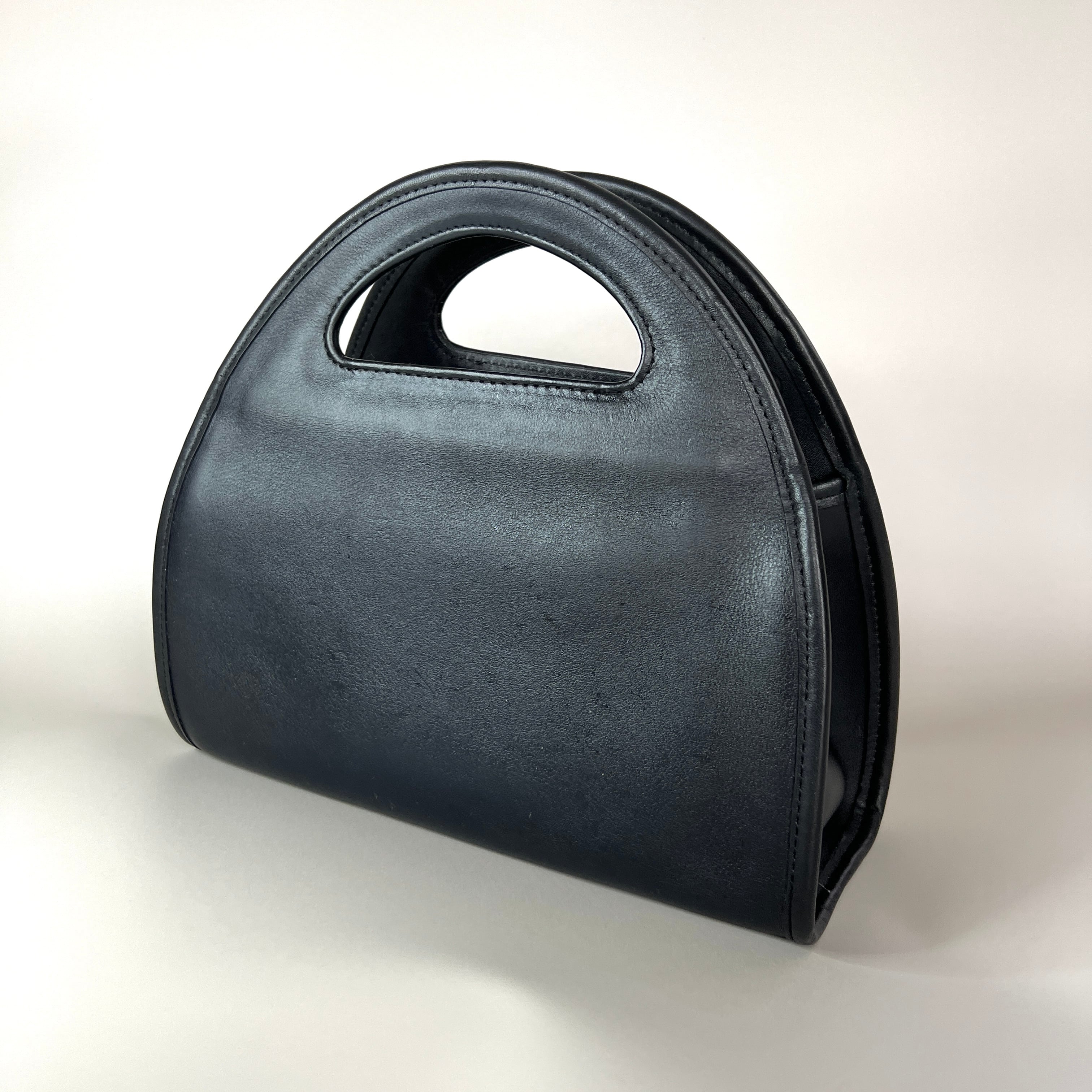 【美品】VINTAGE COACH HAND BAG BLACK 9942 Vintage Coach №9942 CAROUSEL BAG 1994 Navy | ONE VINTAGE