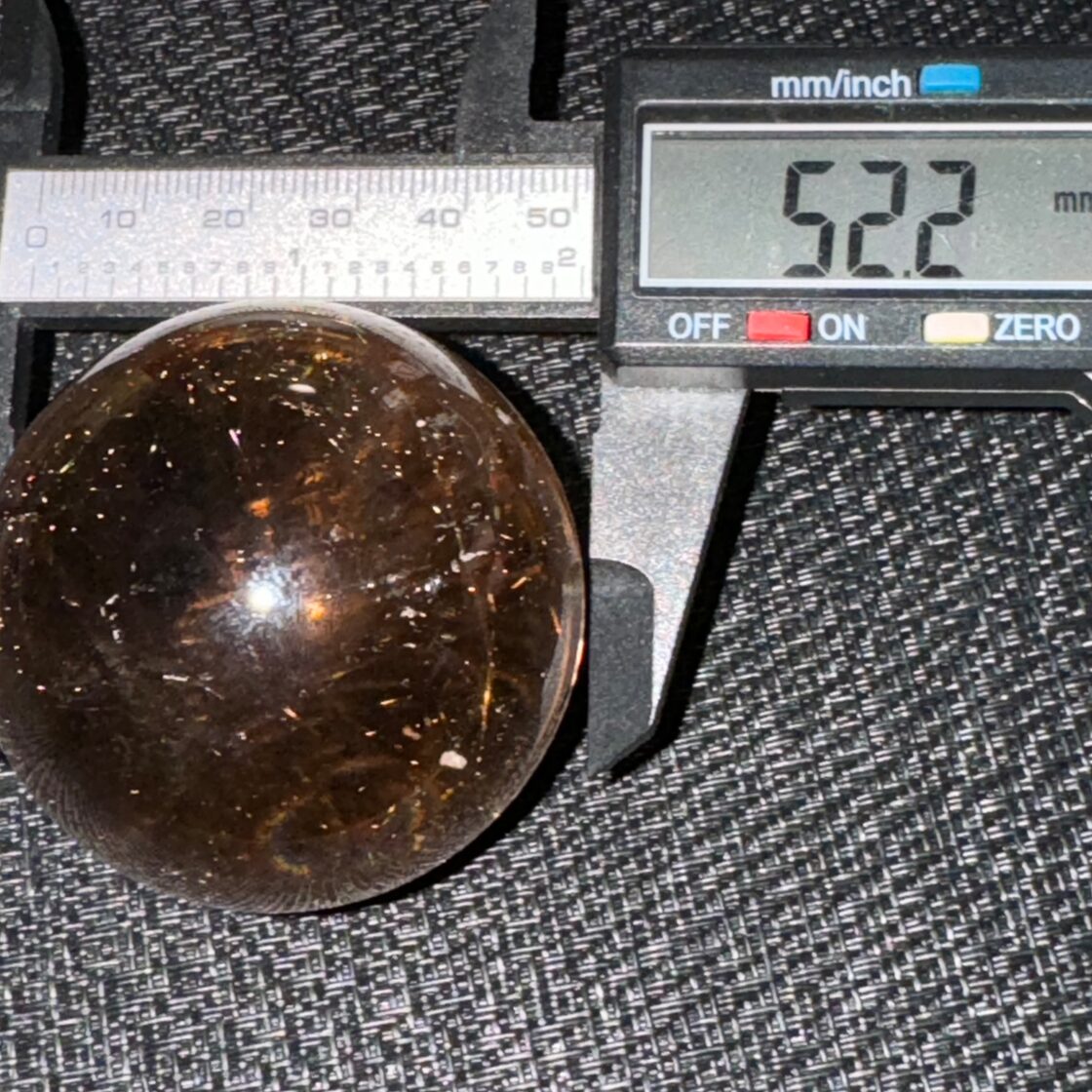 ゴールドルチルクォーツ（虹入り） 丸玉 約52.2㎜ | Pay ID