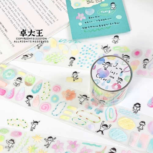 新作予約☆MO1012｜Molinta【跳着晕开来 / Jump into the Color】型抜き マットPETテープ