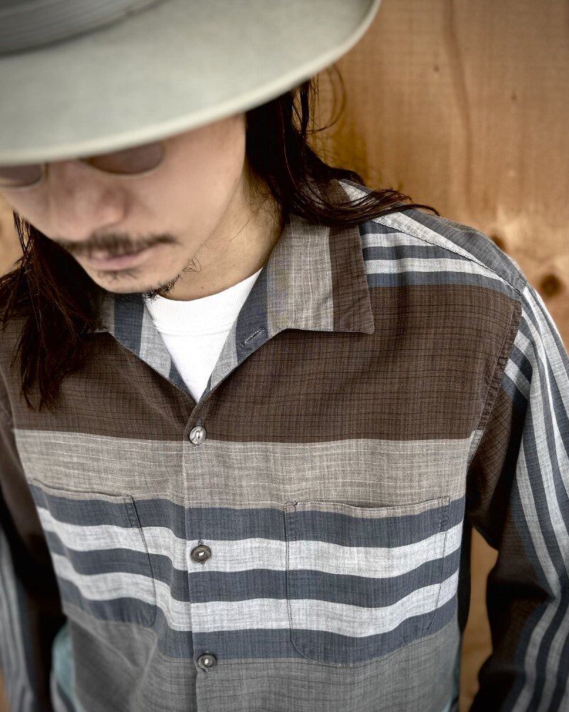 Vintage McGREGOR L/S Italian collar cotton shirt [McGREGOR] [1960s