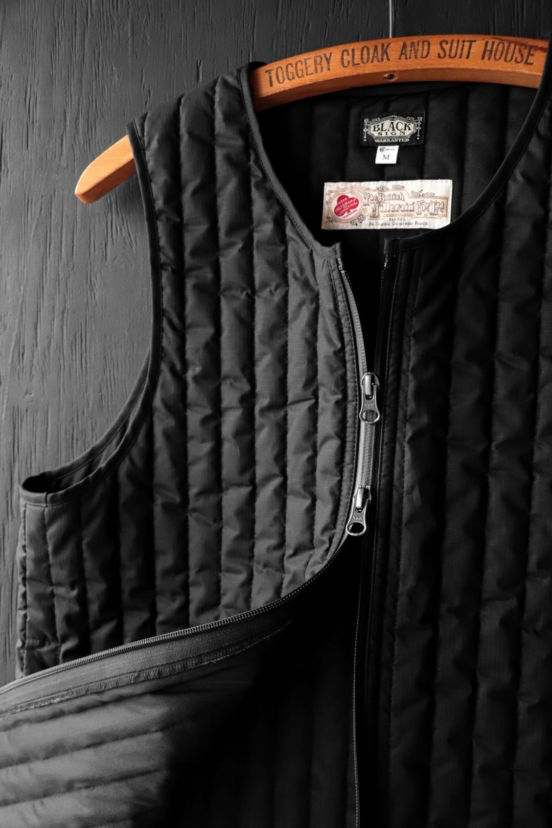 BLACK SIGN/ブラックサイン Oiled Quilting Lumberjack Vest / Oiled