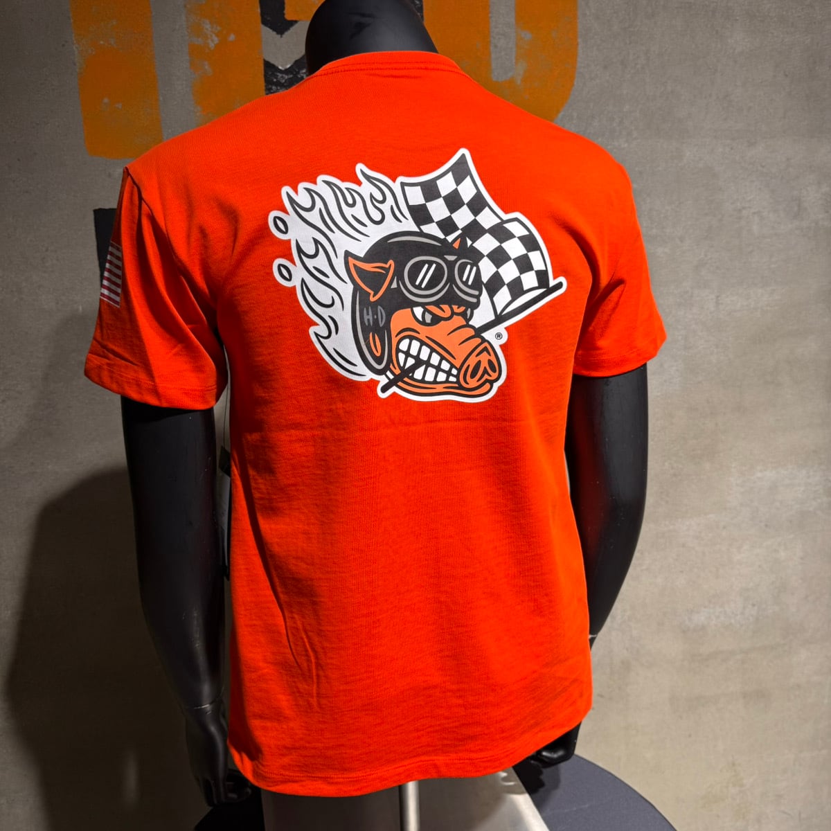 ハーレー 半袖 Tシャツ ファクトリー レーシング ジョニー（オレンジ
