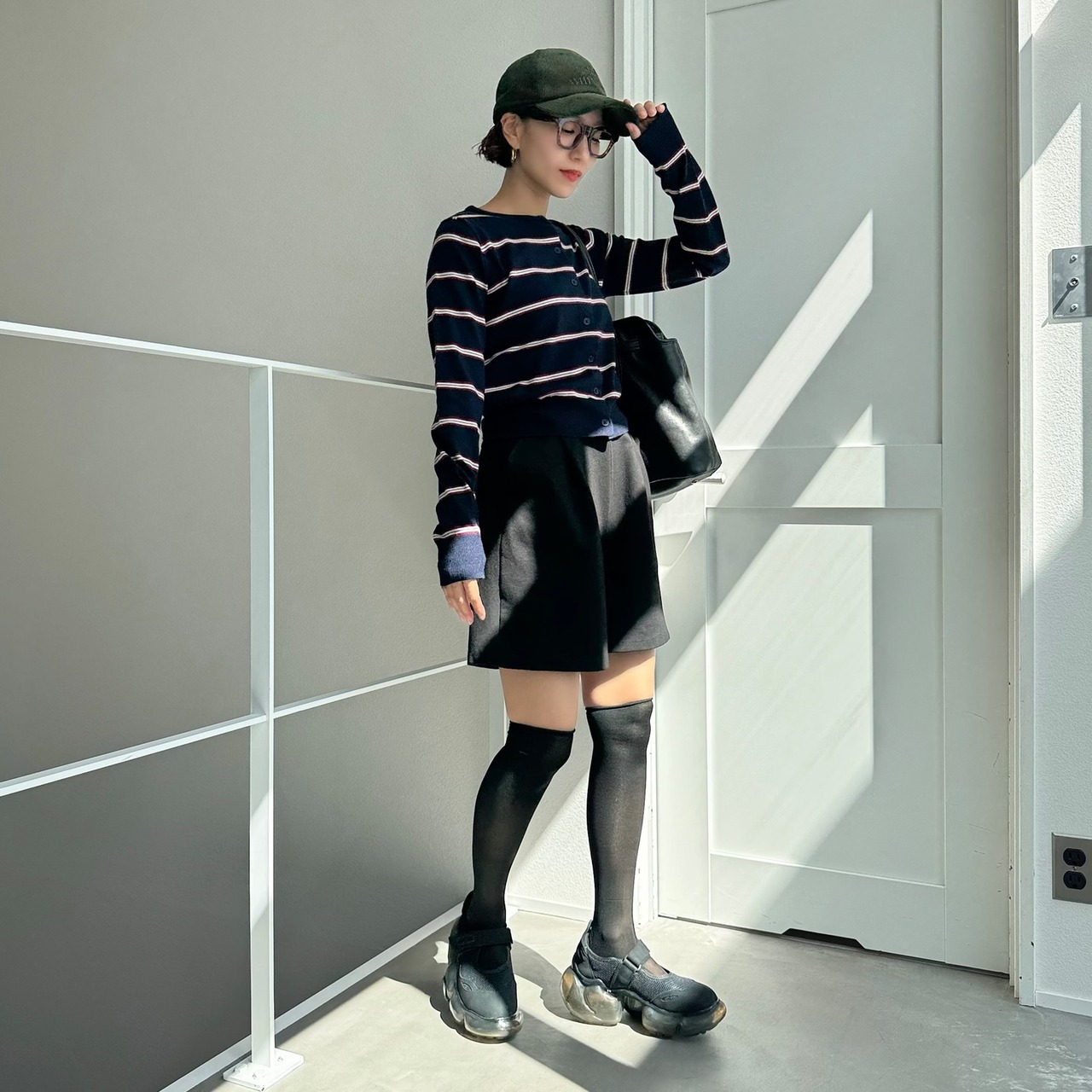 マルチボーダーニットCD/ネイビー