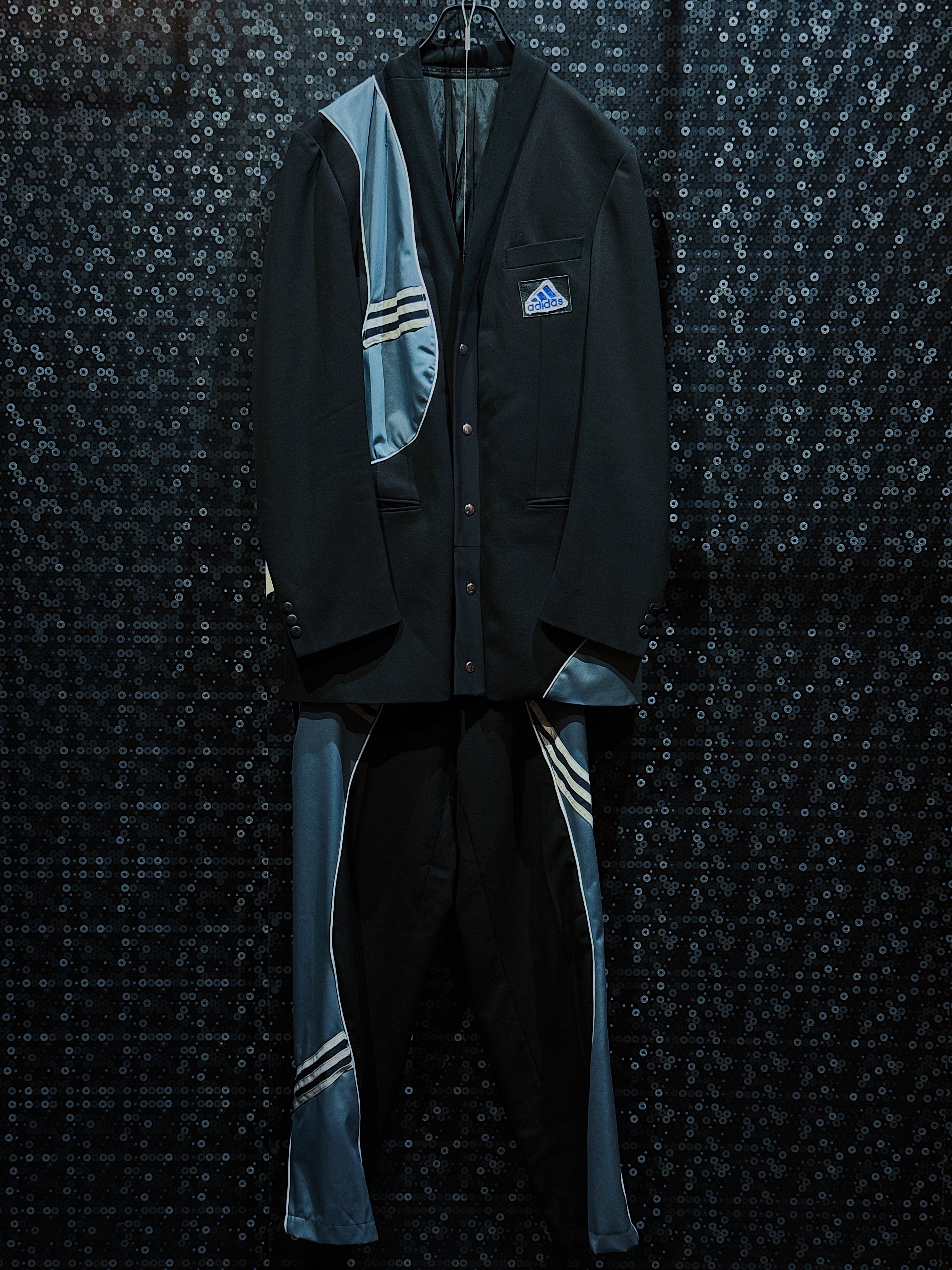 【ÆIEM】special "original re:meke" three stripe × vintage set up three wave stripe tailored edition