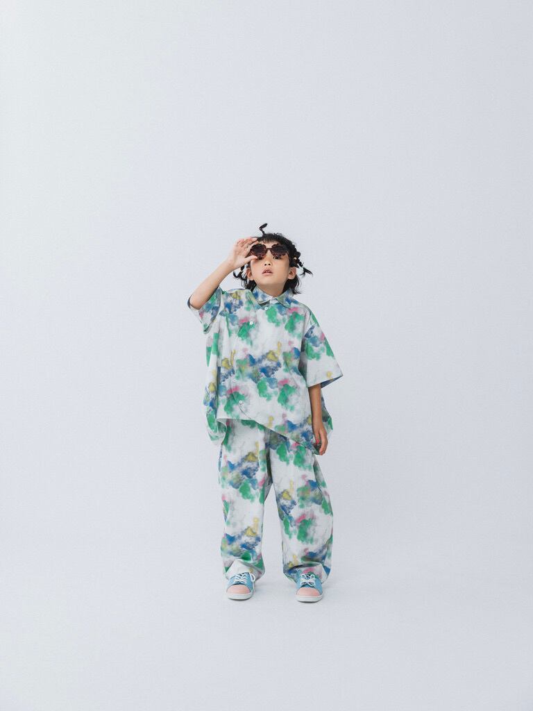 nunuforme 25SS 〉 ハーフスリーブサークルシャツ / white | 世界の