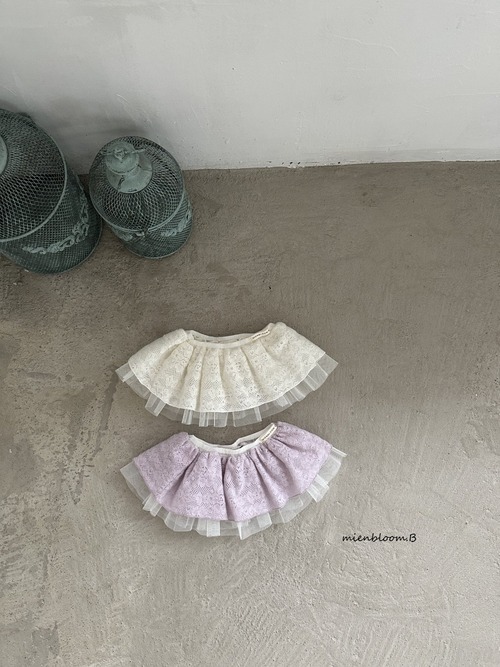 予約 KIDS - Fishnet Skirt  [ mienbloom.B ]