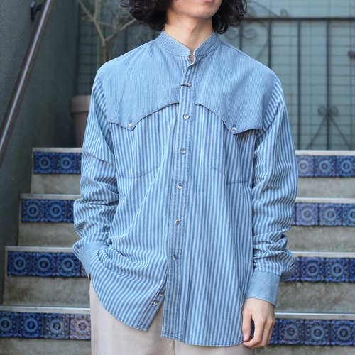 USA VINTAGE Ropen STRIPE PATTERNED DESIGN SHIRT/アメリカ古着ストライプ柄デザインシャツ