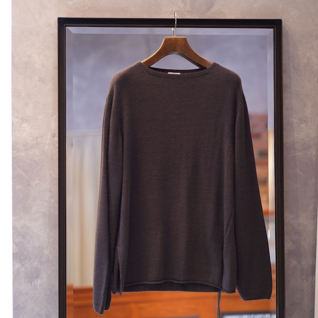 MAATEE&SONS(マーティーアンドサンズ) 24SS "CASHSILK C/N SWEATER" -NVY/BRWN-