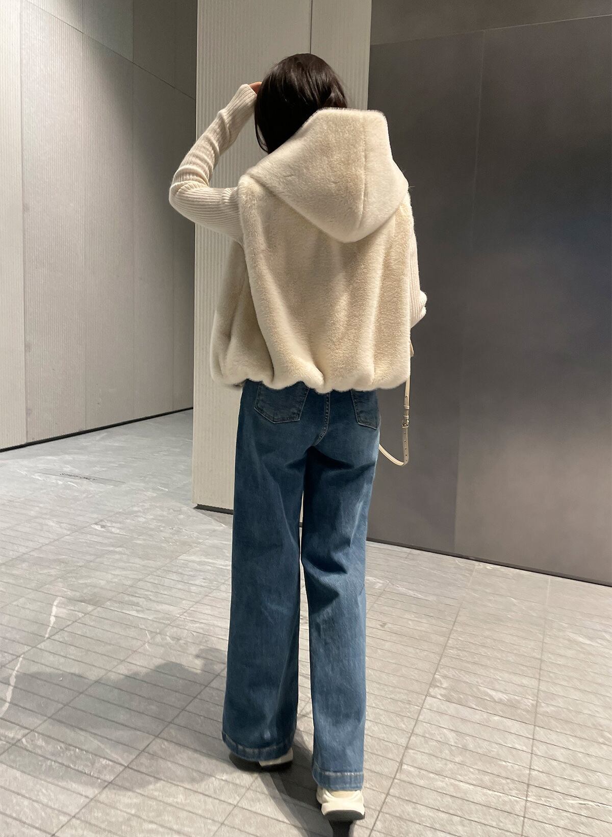 Sold out フード付きフェイクファーベスト_060484 | udresser