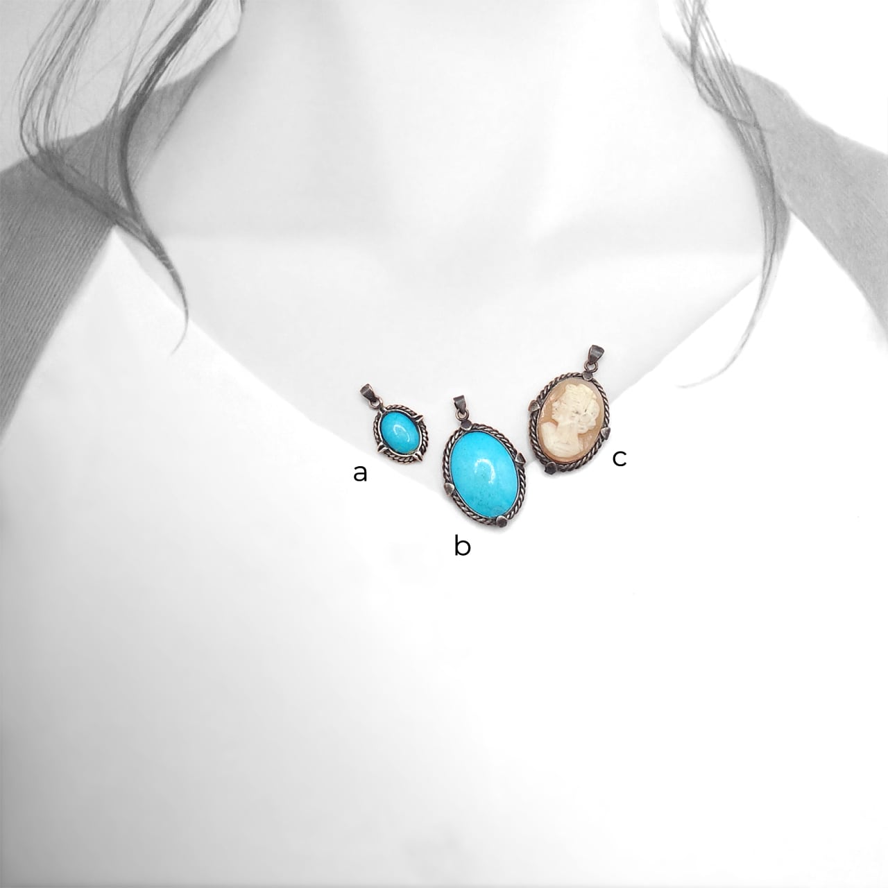 SELECT SELECT JEWELRY 鯉モチーフ トルコ石 シェル ダイヤモンド