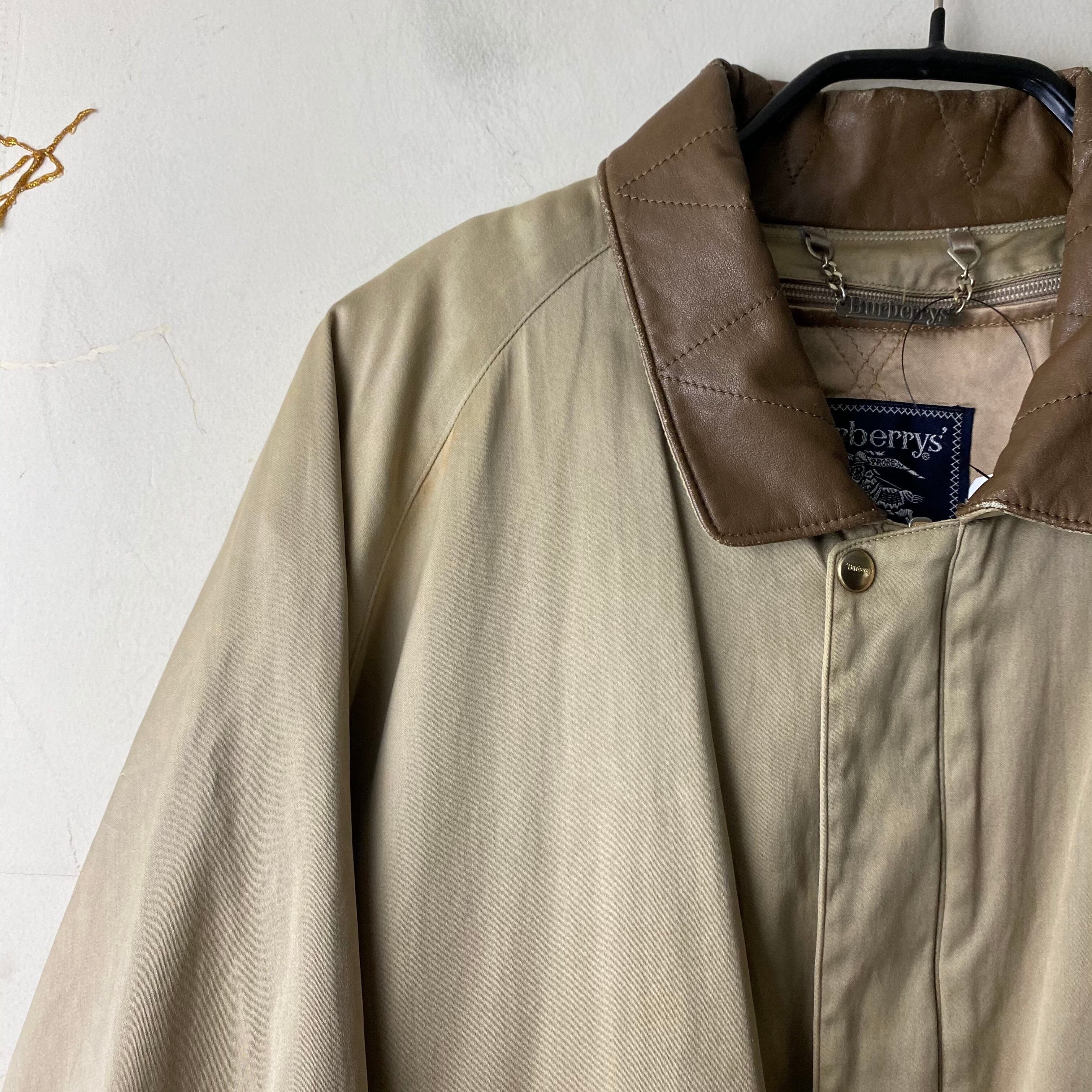 old BURBERRYS leather switching drizzler jacket | NOIR ONLINE