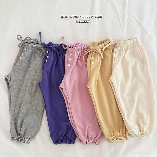 【取寄】melikey|button jogger pants|ボタンジョガーパンツ|XS-JM|kids&jr|26 autumn