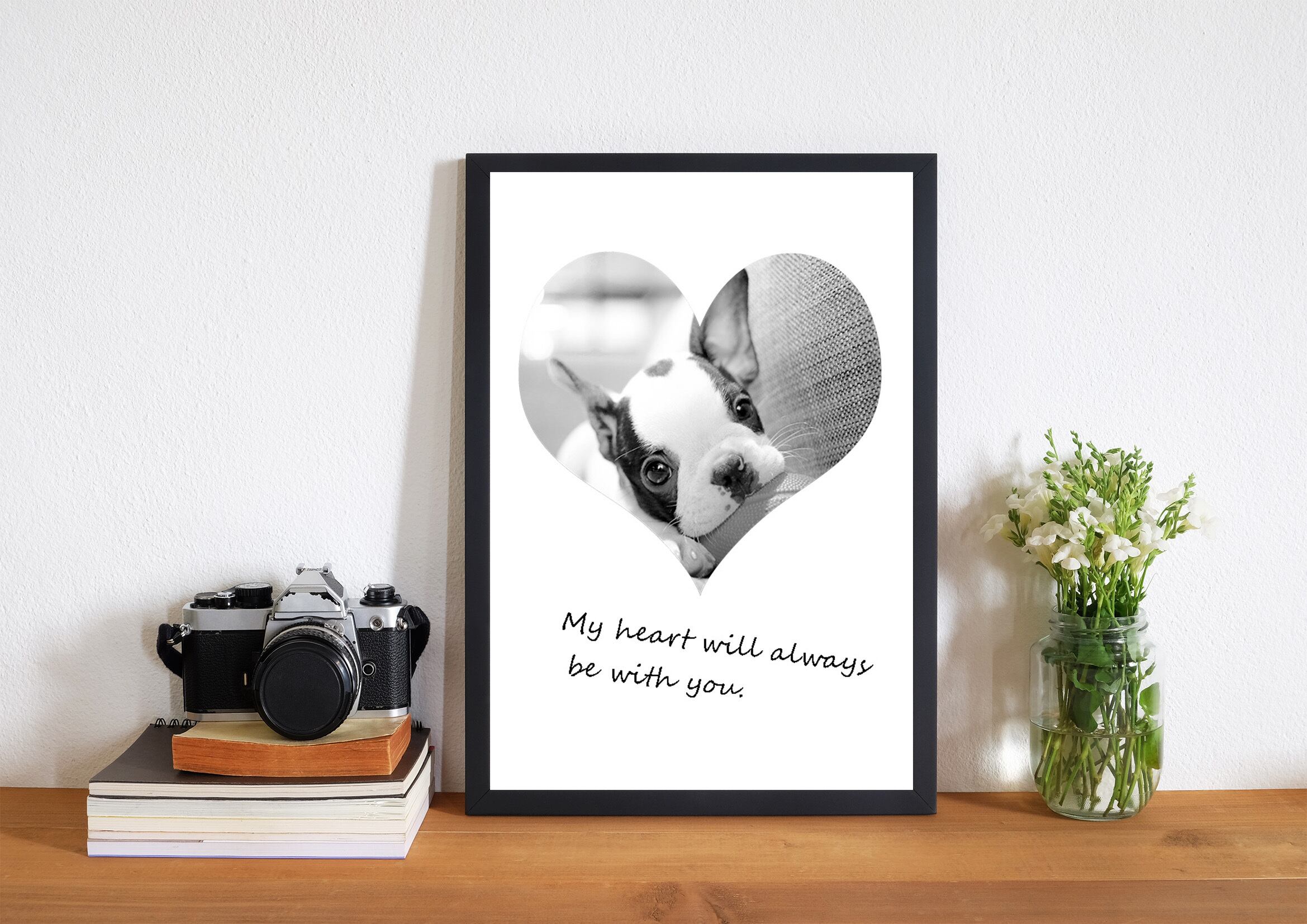 モノクロでかっこいい ペットポスター Goodmemory