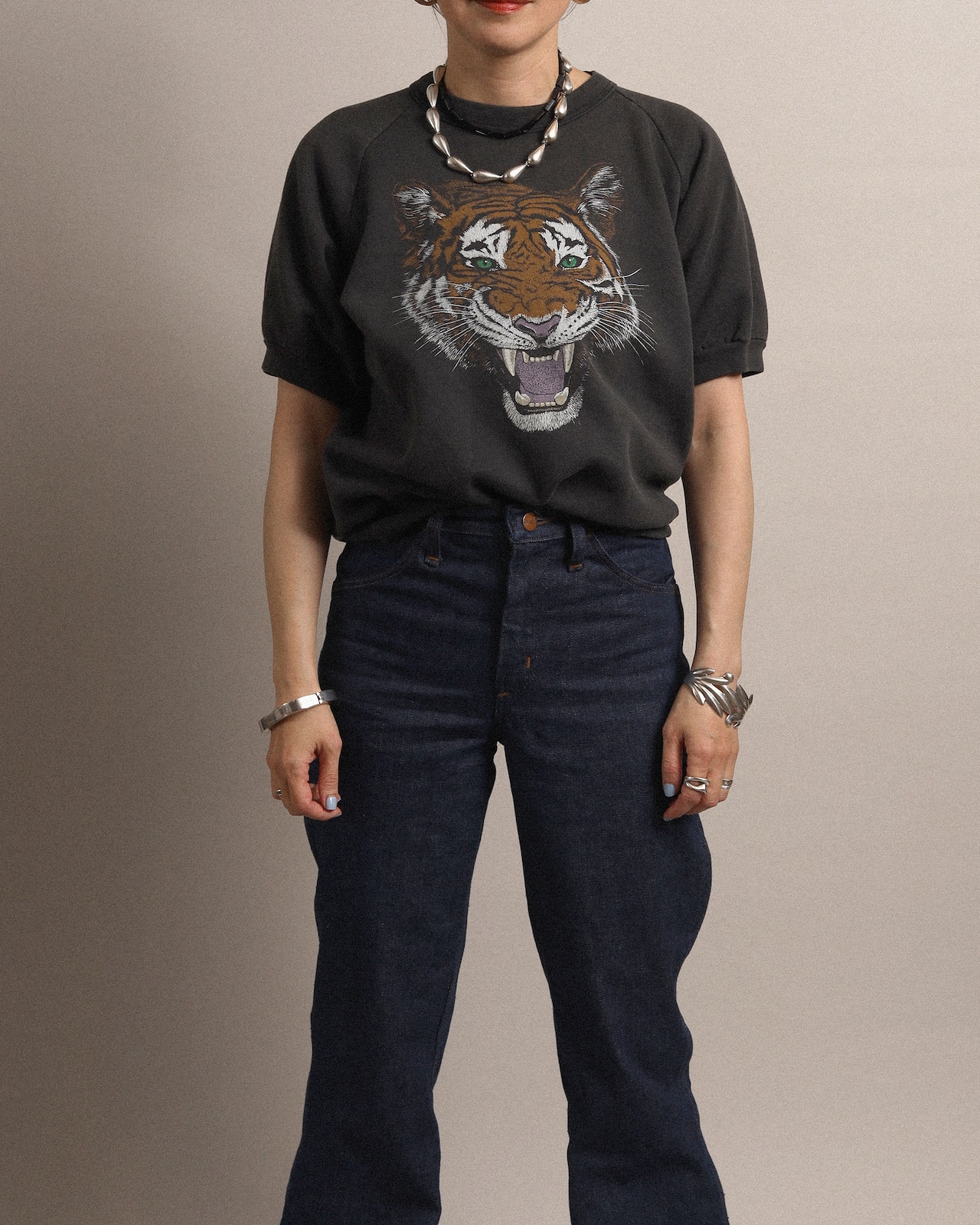 1970-80's Tiger & Wolf / Sweat Shirt