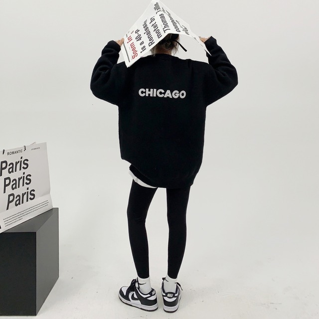 relaxed embroidered knit　リラックス刺繍ニット　J0547