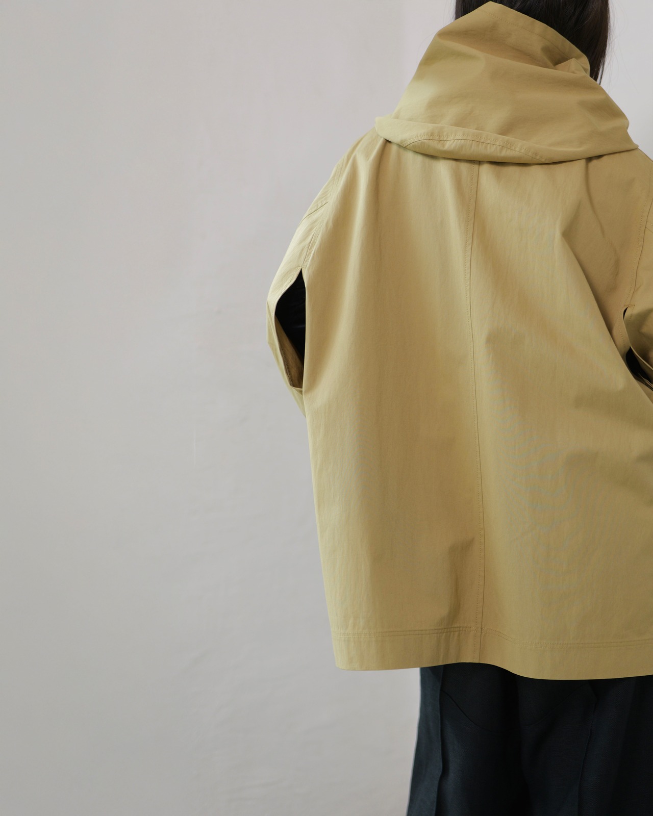 i’m here - Haoli Military Jacket :Beige |フードストールドッキング/2WAY/ウェザークロス 入荷予定:2026.01.17(各色 M 1点)