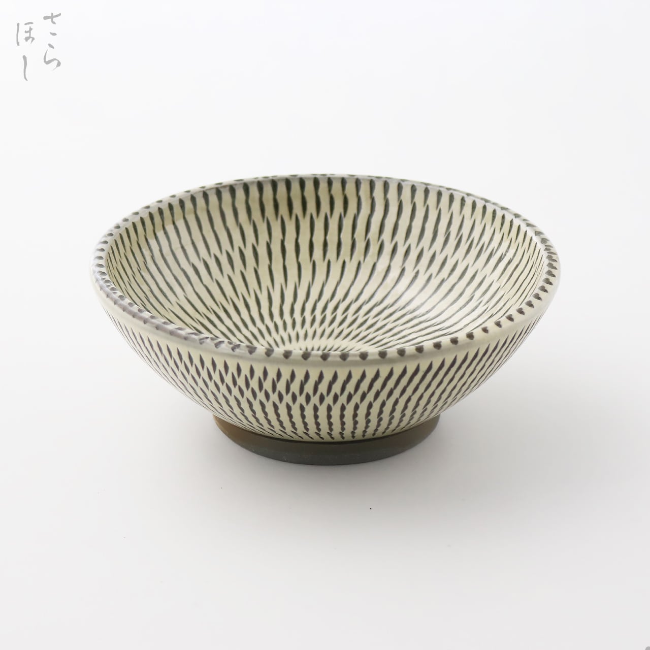 小鹿田焼 小袋窯 5寸切立小鉢 内外飛びかんな 白 直径約15cm 陶器 和
