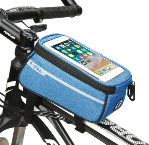 B-SOUL　フレームバッグ　自転車鞄　サイクリングバッグ　アウトドア　サイクリング　スマホホルダー