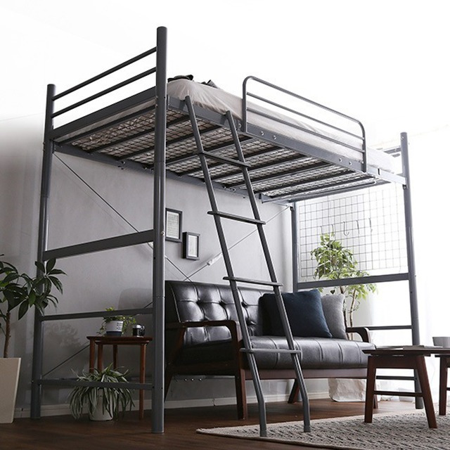 階段付き 木製ロフトベッドインテリア 寝具 収納 ベッド ロフトベッド 天然木