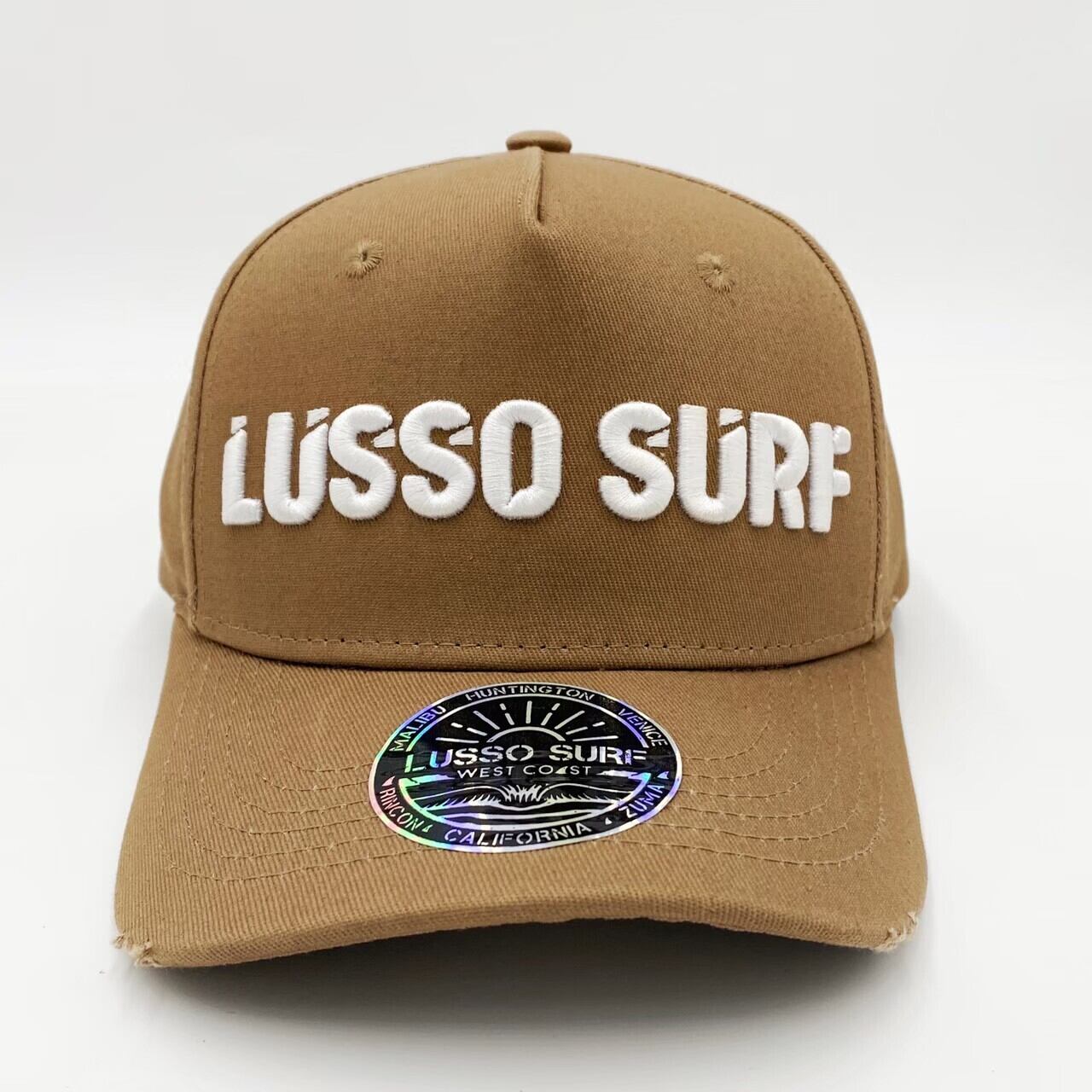LUSSO SURF Embroidery logo cap【White/Beige】