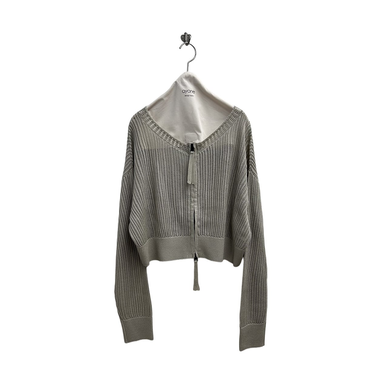 コード刺繍ショート丈ニットブルゾン 826512 ayane アヤン 2026年4月中〜末入荷予定 1月展示会