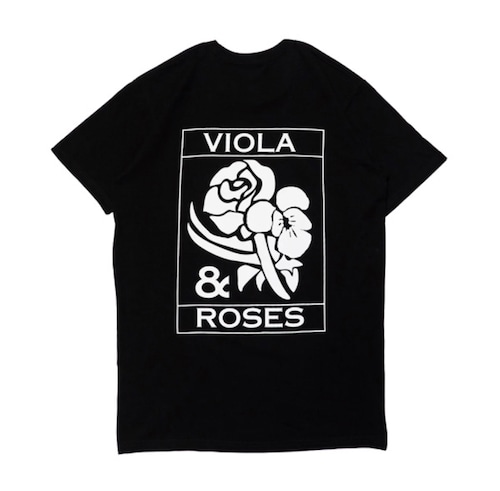 VIOLA&ROSES CLASSICモノクロTEE NO.2 BK