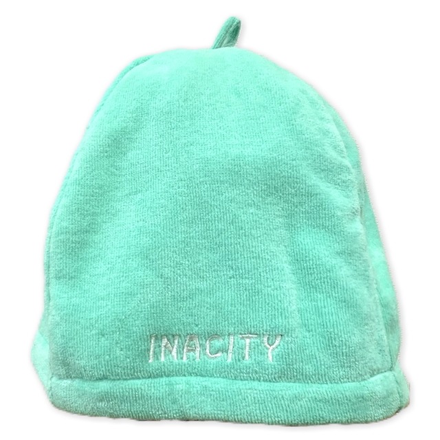 【INACITY APPAREL】INA CITY 刺繍ロゴ コットン100% サウナハット【ミントグリーン】