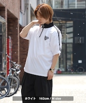 ◆ハートロゴ ハーフジップ Tシャツ◆wi-059592