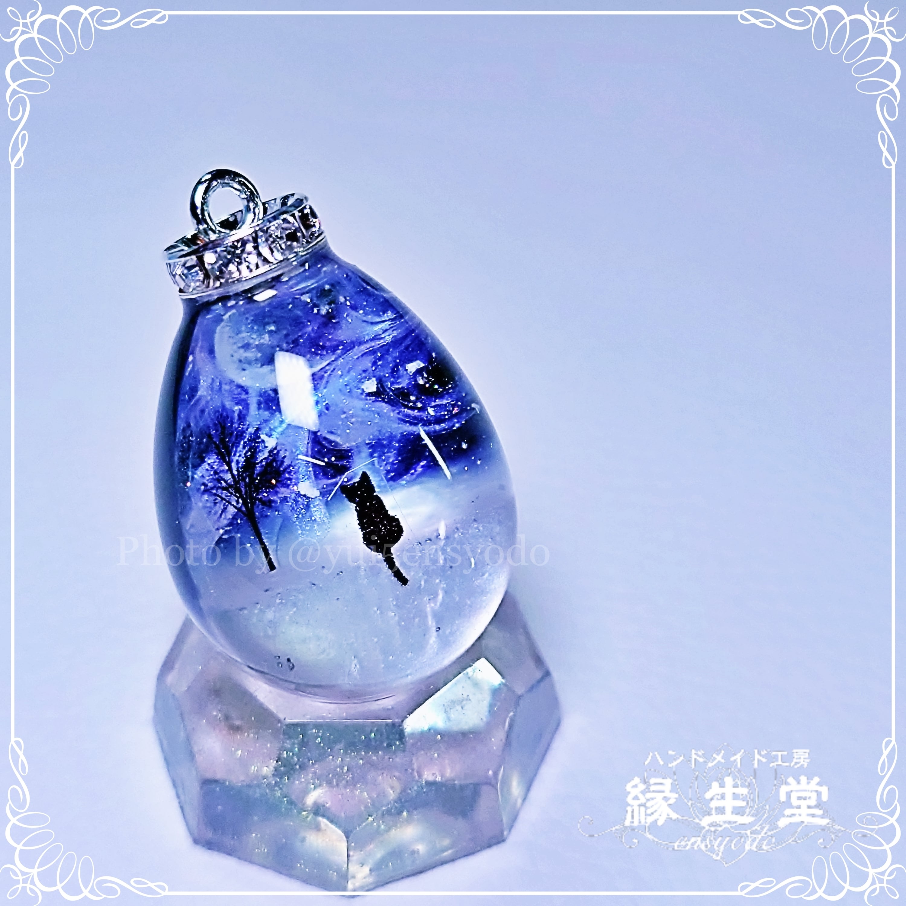オーダー品】レジン風景卵 30mm ～月と猫～ | PAY ID