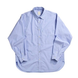 EASY CARE POPLYN STRIPE BIG SH / イージーケアポプリンストライプBIGシャツ(BLUE)