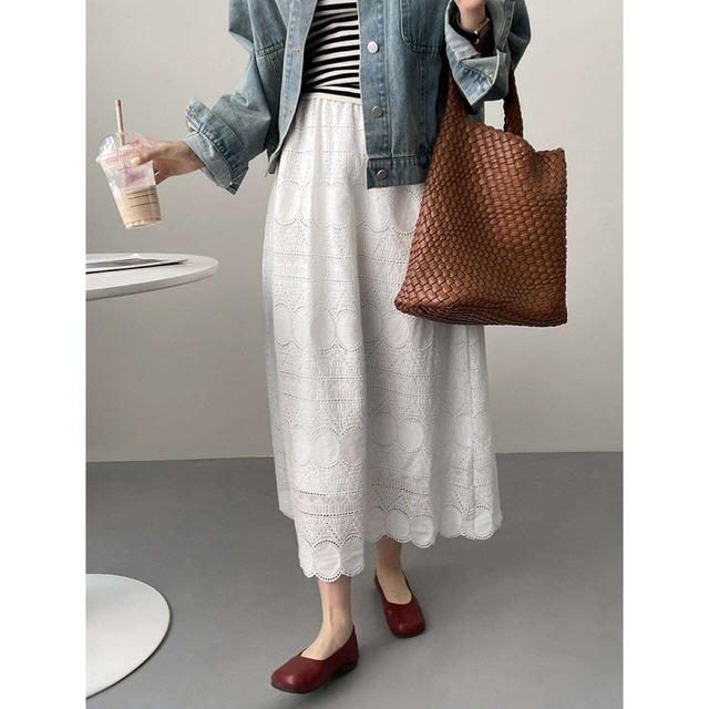 lace long skirt　101929