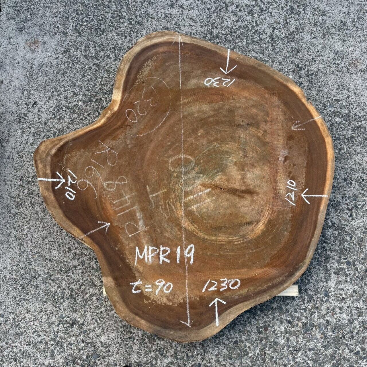 【輪切り】モンキーポッド_1210×1230×90_Web限定_オーダー用原板 N2787