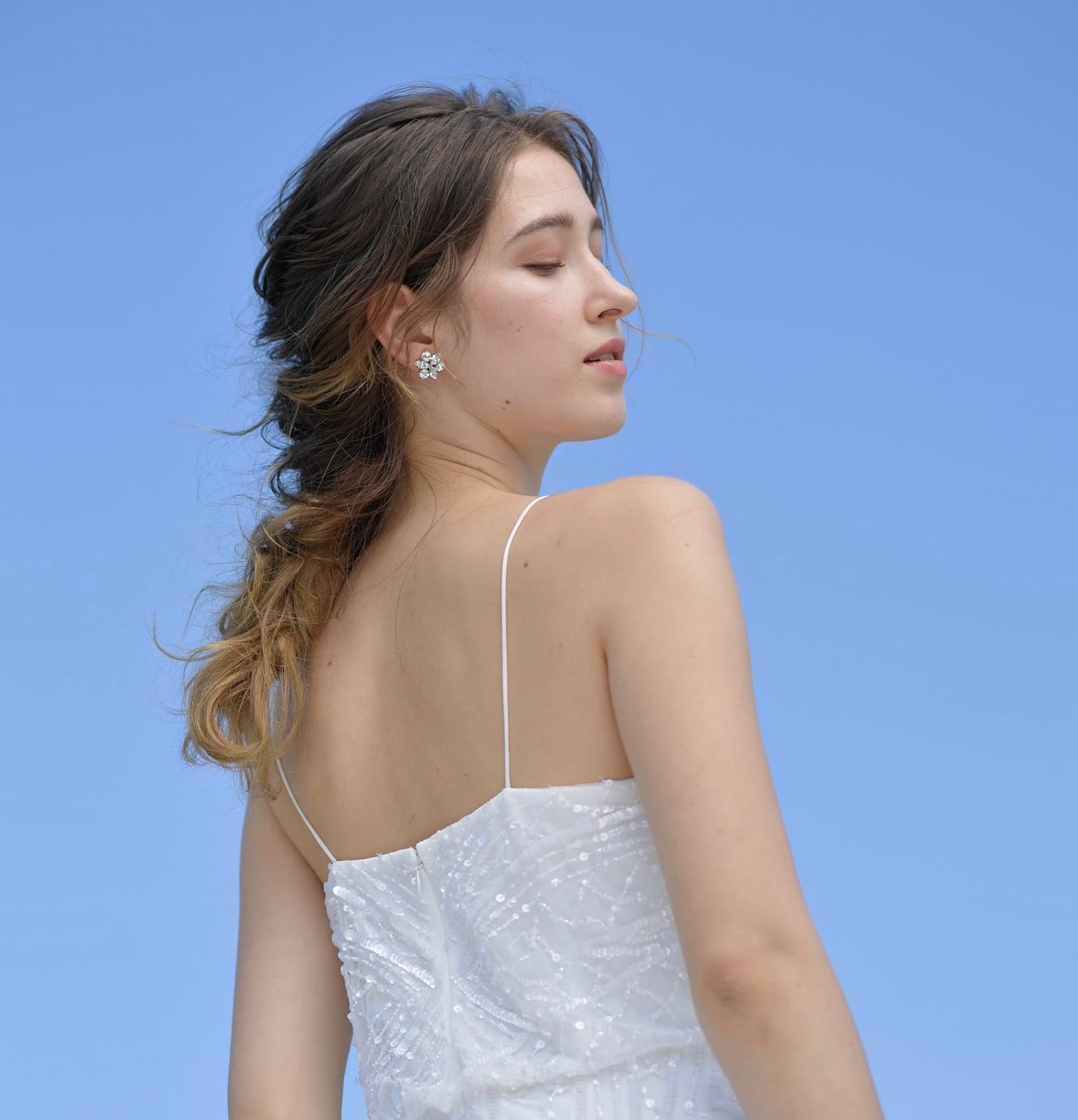 Elizabeth Bower】Juliette Stud Clear ピアス | ウェディング