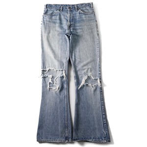 1970's vintage "Levi's 646" crushed bellbottom denim pants
