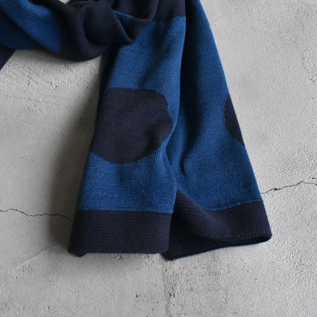 ROTOTO | PORTHOLE DOT COTTON SHAWL MUFFLER ドット 水玉 ショール
