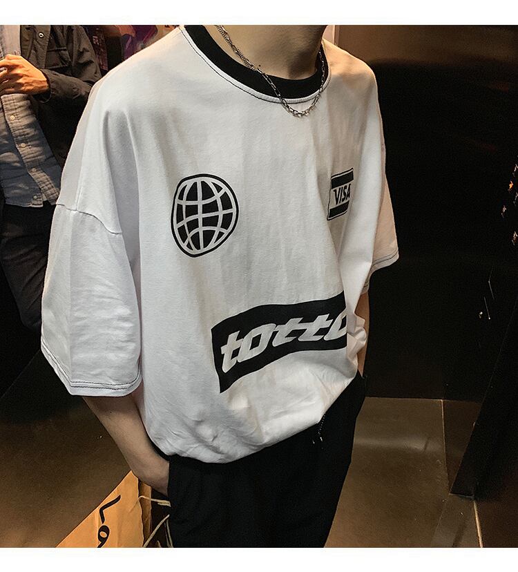 全3色 Tシャツ カットソー プリント カジュアル シンプル