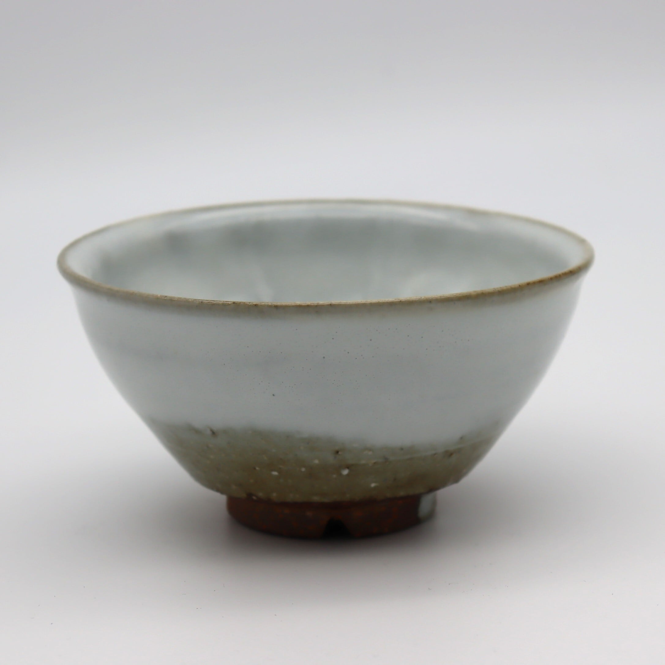沼波湖東焼 藁灰釉窯変茶碗 中川一志郎作 古物 工芸品