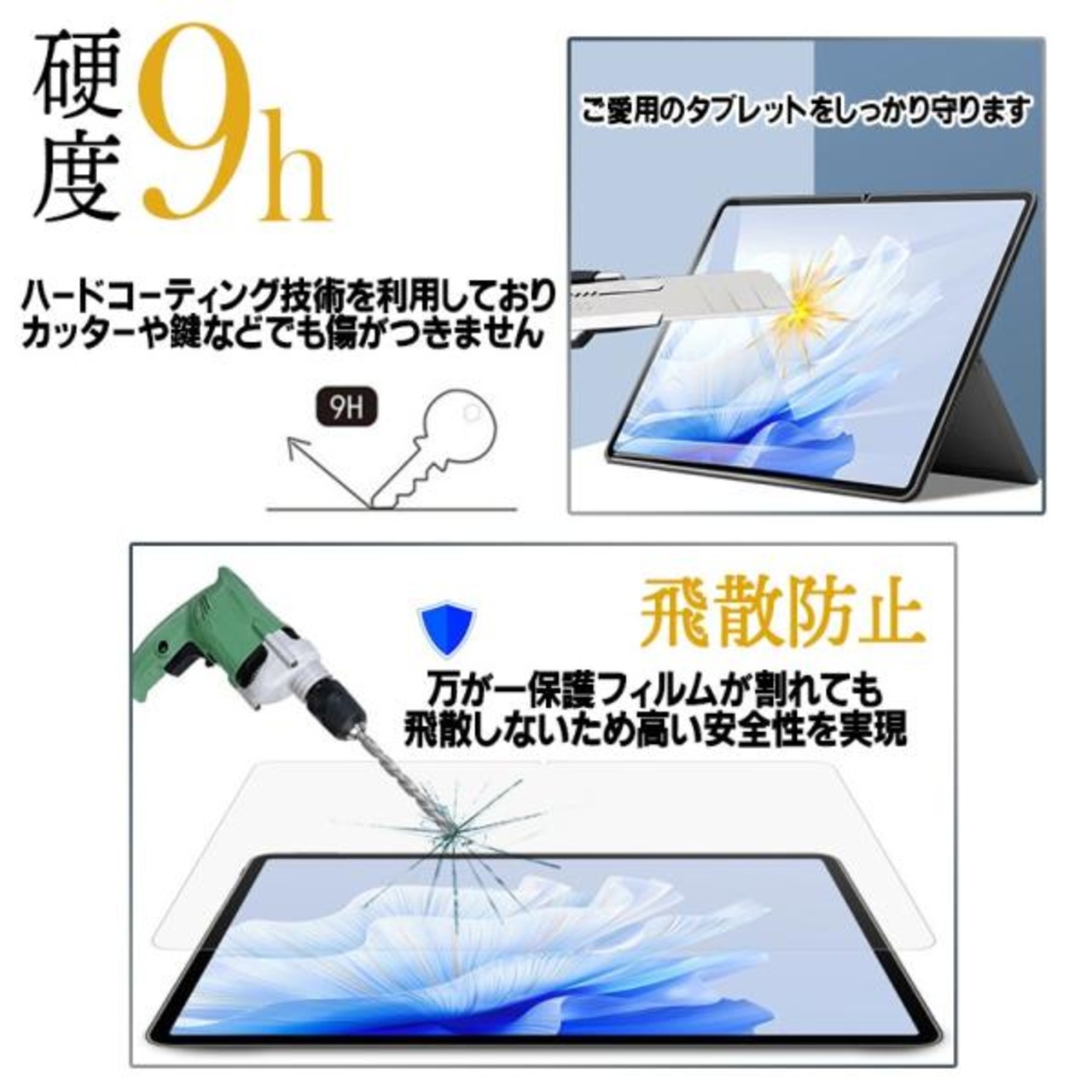 HUAWEI MatePad 11.5インチタブレット用の保護フィルム 強化ガラス 液晶保護フィルムのセット