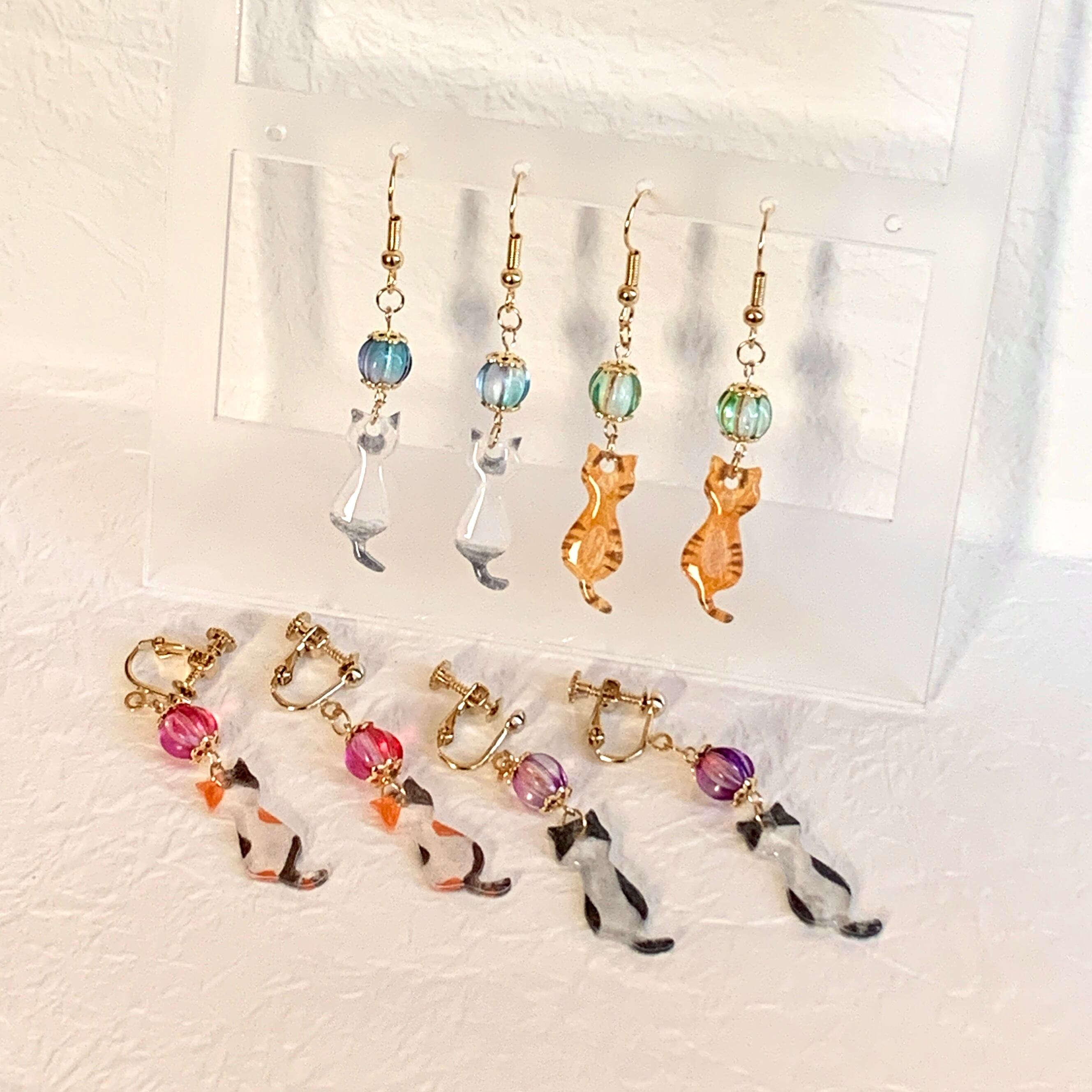 猫ちゃんといっしょピアス・イヤリング | JADE ARTS