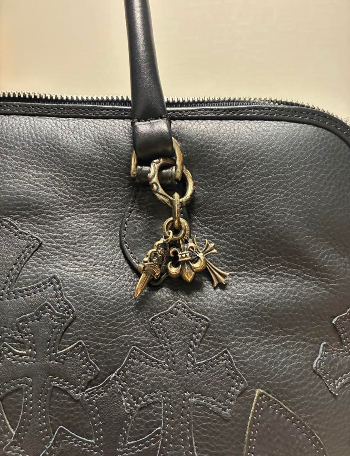 CHROME HEARTS クロムハーツ レザー ボストンバッグ | chromehearts