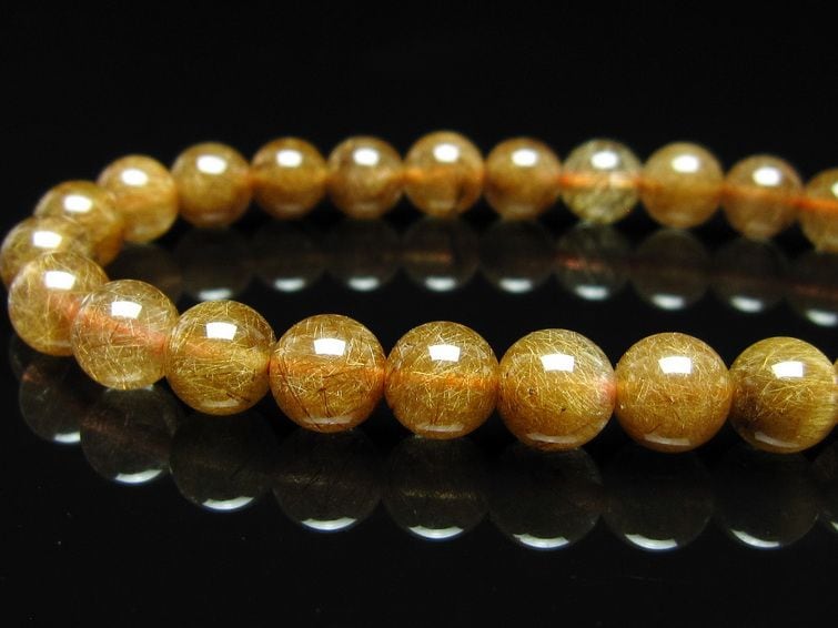 ルチルクォーツ ブレスレット 8mm ブロンズルチル ブレス メール便可