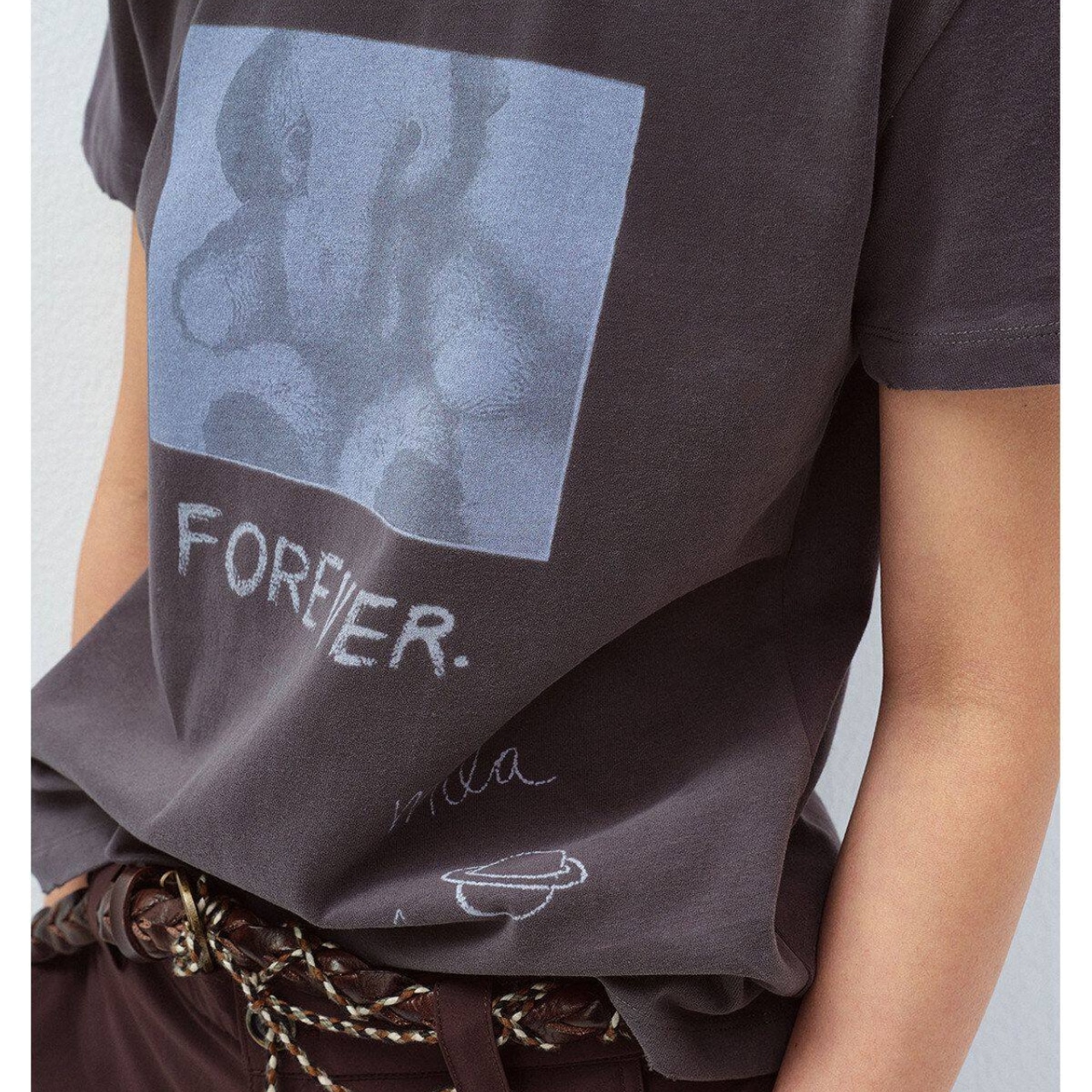 Print Crew Neck T-Shirt T4312