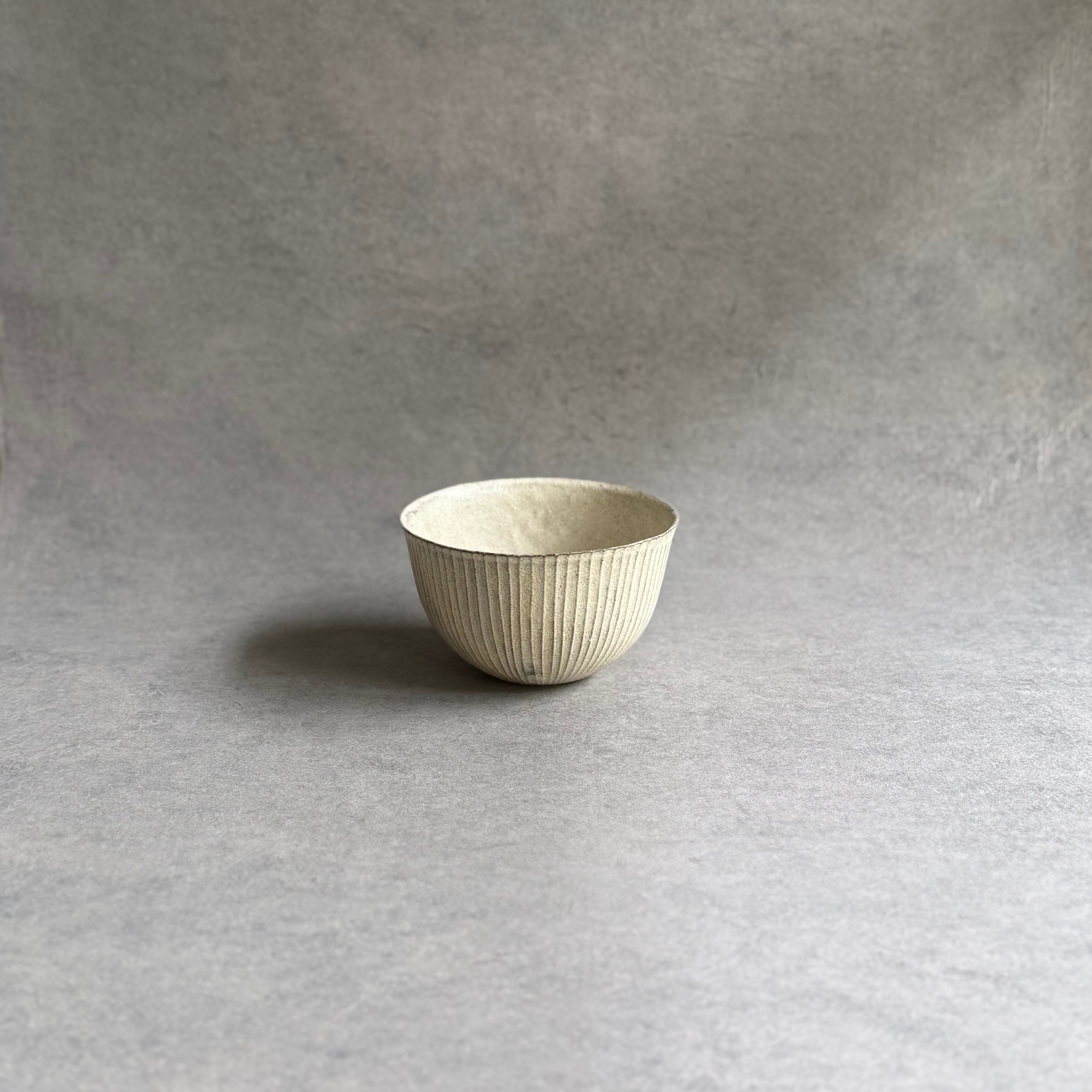 鈴木進 粉引 線紋 BOWL