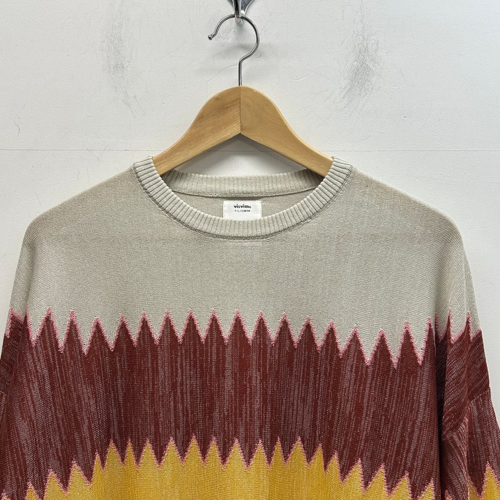 visvim ビズビム 22SS AMPLUS KNIT L/S ZIG-ZAG サマーニット